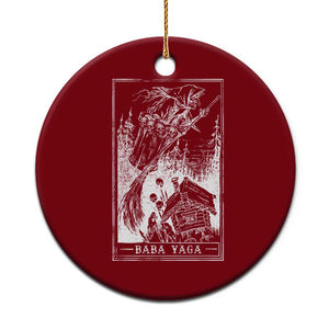 Baba Yaga House Tarot Card Ceramic Ornament Botanical Slavic Folklore Pagan Witchy TS10 1pc Red Print Your Wear