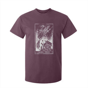 Baba Yaga House Tarot Card T Shirt For Kid Botanical Slavic Folklore Pagan Witchy TS10 Maroon Print Your Wear