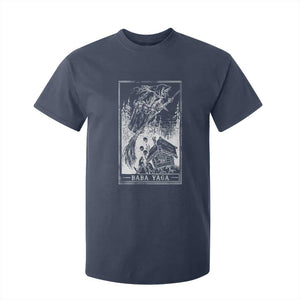Baba Yaga House Tarot Card T Shirt For Kid Botanical Slavic Folklore Pagan Witchy TS10 Navy Print Your Wear