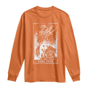 Baba Yaga House Tarot Card Long Sleeve Shirt Botanical Slavic Folklore Pagan Witchy TS10 Orange Print Your Wear