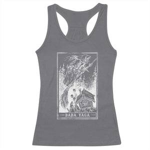 Baba Yaga House Tarot Card Racerback Tank Top Botanical Slavic Folklore Pagan Witchy TS10 Charcoal Print Your Wear