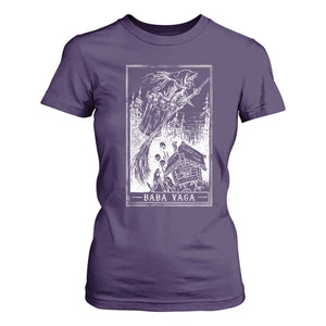 Baba Yaga House Tarot Card T Shirt For Women Botanical Slavic Folklore Pagan Witchy TS10 Purple Print Your Wear