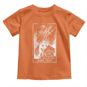 Baba Yaga House Tarot Card Toddler T Shirt Botanical Slavic Folklore Pagan Witchy TS10 Orange Print Your Wear