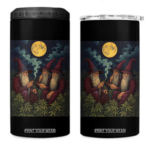 Wizard 420 Smoking Marijuana 4 in 1 Can Cooler Tumbler Funny Stoner Weed Lover Meme TS10 One Size: 16 oz Black Print Your Wear