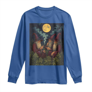 Wizard 420 Smoking Marijuana Long Sleeve Shirt Funny Stoner Weed Lover Meme TS10 Royal Blue Print Your Wear