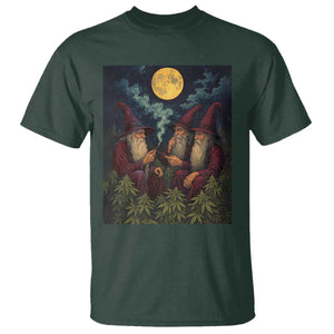 Wizard 420 Smoking Marijuana T Shirt Funny Stoner Weed Lover Meme TS10 Dark Forest Green Print Your Wear