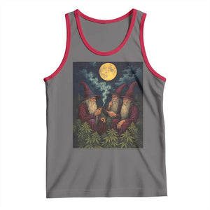 Wizard 420 Smoking Marijuana Tank Top Funny Stoner Weed Lover Meme TS10 Deep Heather Red Print Your Wear