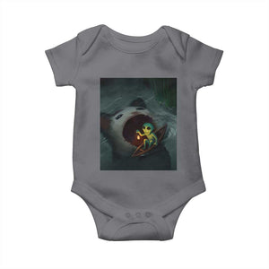 Funny Alien Cat Meme Baby Onesie Weird Silly TS10 Charcoal Print Your Wear