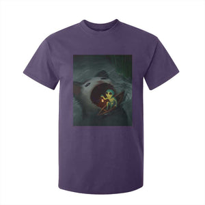 Funny Alien Cat Meme T Shirt For Kid Weird Silly TS10 Purple Print Your Wear