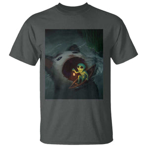 Funny Alien Cat Meme T Shirt Weird Silly TS10 Dark Heather Print Your Wear