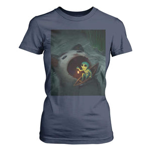 Funny Alien Cat Meme T Shirt For Women Weird Silly TS10 Navy Print Your Wear