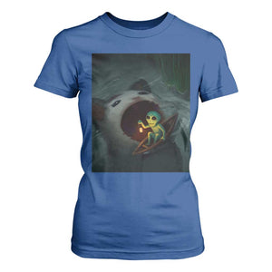 Funny Alien Cat Meme T Shirt For Women Weird Silly TS10 Royal Blue Print Your Wear
