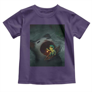 Funny Alien Cat Meme Toddler T Shirt Weird Silly TS10 Purple Print Your Wear