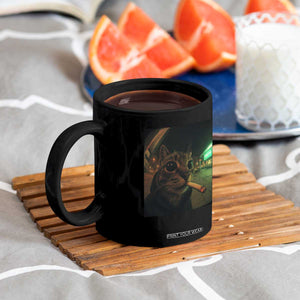 Funny Smoking Cat Coffee Mug Retro 90s Grunge Cat Selfie Streetwear Meme TS10 Print Your Wear