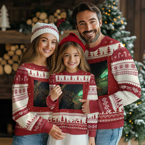 Funny Smoking Cat Ugly Christmas Sweater Retro 90s Grunge Cat Selfie Streetwear Meme TS10 Red Beige Print Your Wear
