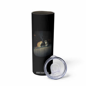 Funny Smoking Cat Skinny Tumbler Retro 90s Grunge Kitty Streetwear Meme TS10 Print Your Wear