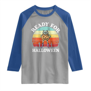 Funny Halloween Frog Raglan Shirt Retro Spooky Season Funny Frogs Costume TS10 Sport Gray Royal Print Your Wear