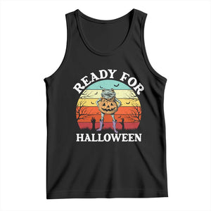 Funny Halloween Frog Tank Top Retro Spooky Season Funny Frogs Costume TS10 Black Print Your Wear
