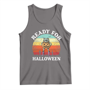 Funny Halloween Frog Tank Top Retro Spooky Season Funny Frogs Costume TS10 Deep Heather Print Your Wear