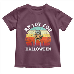 Funny Halloween Frog Toddler T Shirt Retro Spooky Season Funny Frogs Costume TS10 Maroon Print Your Wear