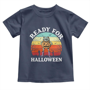 Funny Halloween Frog Toddler T Shirt Retro Spooky Season Funny Frogs Costume TS10 Navy Print Your Wear