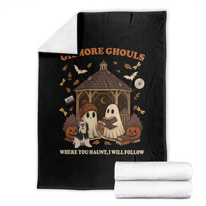 Gilmore Ghouls Halloween Throw Blanket Retro Book Lover Cute Ghost Fall Pumpkin TS10 Black Print Your Wear