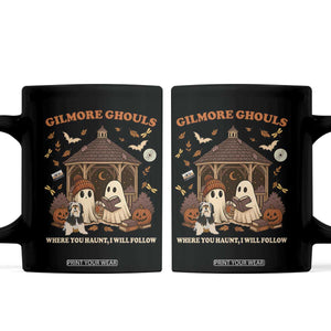 Gilmore Ghouls Halloween Coffee Mug Retro Book Lover Cute Ghost Fall Pumpkin TS10 Black Print Your Wear
