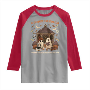 Gilmore Ghouls Halloween Raglan Shirt Retro Book Lover Cute Ghost Fall Pumpkin TS10 Sport Gray Red Print Your Wear