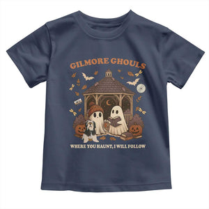 Gilmore Ghouls Halloween Toddler T Shirt Retro Book Lover Cute Ghost Fall Pumpkin TS10 Navy Print Your Wear