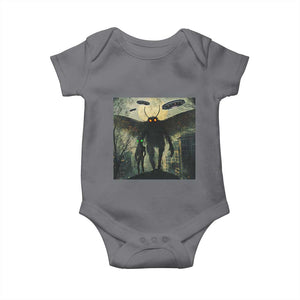 Mothman Aliens Baby Onesie Funny Cryptid Alien UFO TS10 Charcoal Print Your Wear