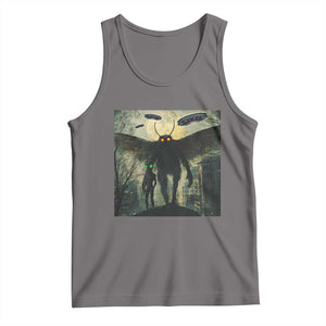 Mothman Aliens Tank Top Funny Cryptid Alien UFO TS10 Deep Heather Print Your Wear