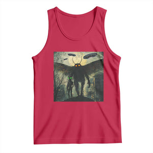 Mothman Aliens Tank Top Funny Cryptid Alien UFO TS10 Red Print Your Wear