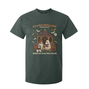 Halloween Stars Hollow T Shirt For Kid Retro Book Lover Cute Ghost Fall Pumpkin TS10 Dark Forest Green Print Your Wear