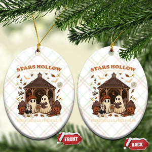 Halloween Stars Hollow Ceramic Ornament Retro Book Lover Cute Ghost Fall Pumpkin TS10 Print Your Wear