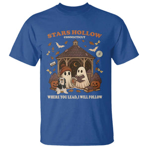 Halloween Stars Hollow T Shirt Retro Book Lover Cute Ghost Fall Pumpkin TS10 Royal Blue Print Your Wear