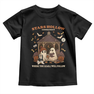 Halloween Stars Hollow Toddler T Shirt Retro Book Lover Cute Ghost Fall Pumpkin TS10 Black Print Your Wear