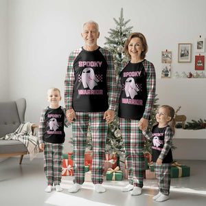 Breast Cancer Halloween Plaid Pajama Set Ghost Wear Pink Ribbon Spooky Warrior TS10 Christmas Plaid Print Your Wear