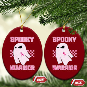 Breast Cancer Halloween Ceramic Ornament Ghost Wear Pink Ribbon Spooky Warrior TS10 Print Your Wear