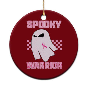 Breast Cancer Halloween Ceramic Ornament Ghost Wear Pink Ribbon Spooky Warrior TS10 1pc Red Print Your Wear