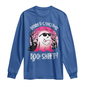 Breast Cancer Is Boo Sheet Long Sleeve Shirt In October Ghost Wear Pink TS10 Royal Blue Print Your Wear