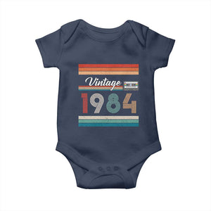 1984 Retro Birthday Baby Onesie Vintage 42th Birthday Gift Classic 90s Style TS10 Navy Print Your Wear