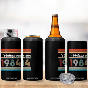 1984 Retro Birthday 4 in 1 Can Cooler Tumbler Vintage 42th Birthday Gift Classic 90s Style TS10 Print Your Wear