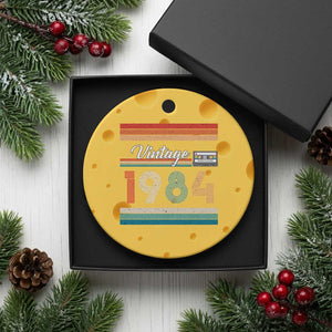 1984 Retro Birthday Ceramic Ornament Vintage 42th Birthday Gift Classic 90s Style TS10 1pc Yellow Cheese Print Your Wear