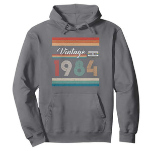 1984 Retro Birthday Hoodie Vintage 42th Birthday Gift Classic 90s Style TS10 Charcoal Print Your Wear