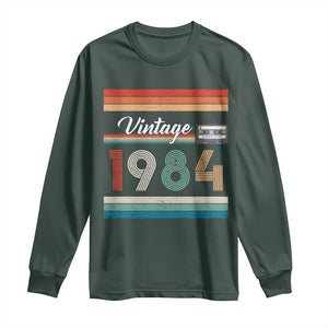 1984 Retro Birthday Long Sleeve Shirt Vintage 42th Birthday Gift Classic 90s Style TS10 Dark Forest Green Print Your Wear