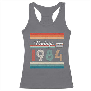 1984 Retro Birthday Racerback Tank Top Vintage 42th Birthday Gift Classic 90s Style TS10 Charcoal Print Your Wear