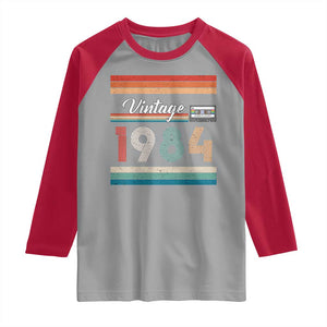 1984 Retro Birthday Raglan Shirt Vintage 42th Birthday Gift Classic 90s Style TS10 Sport Gray Red Print Your Wear