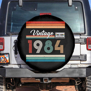 1984 Retro Birthday Spare Tire Cover Vintage 42th Birthday Gift Classic 90s Style TS10 No hole Black Print Your Wear