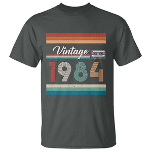 1984 Retro Birthday T Shirt Vintage 42th Birthday Gift Classic 90s Style TS10 Dark Heather Print Your Wear