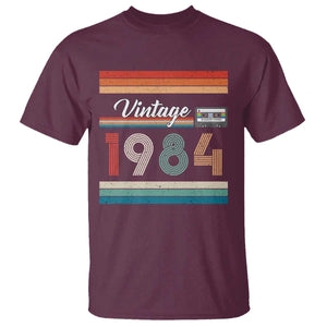 1984 Retro Birthday T Shirt Vintage 42th Birthday Gift Classic 90s Style TS10 Maroon Print Your Wear